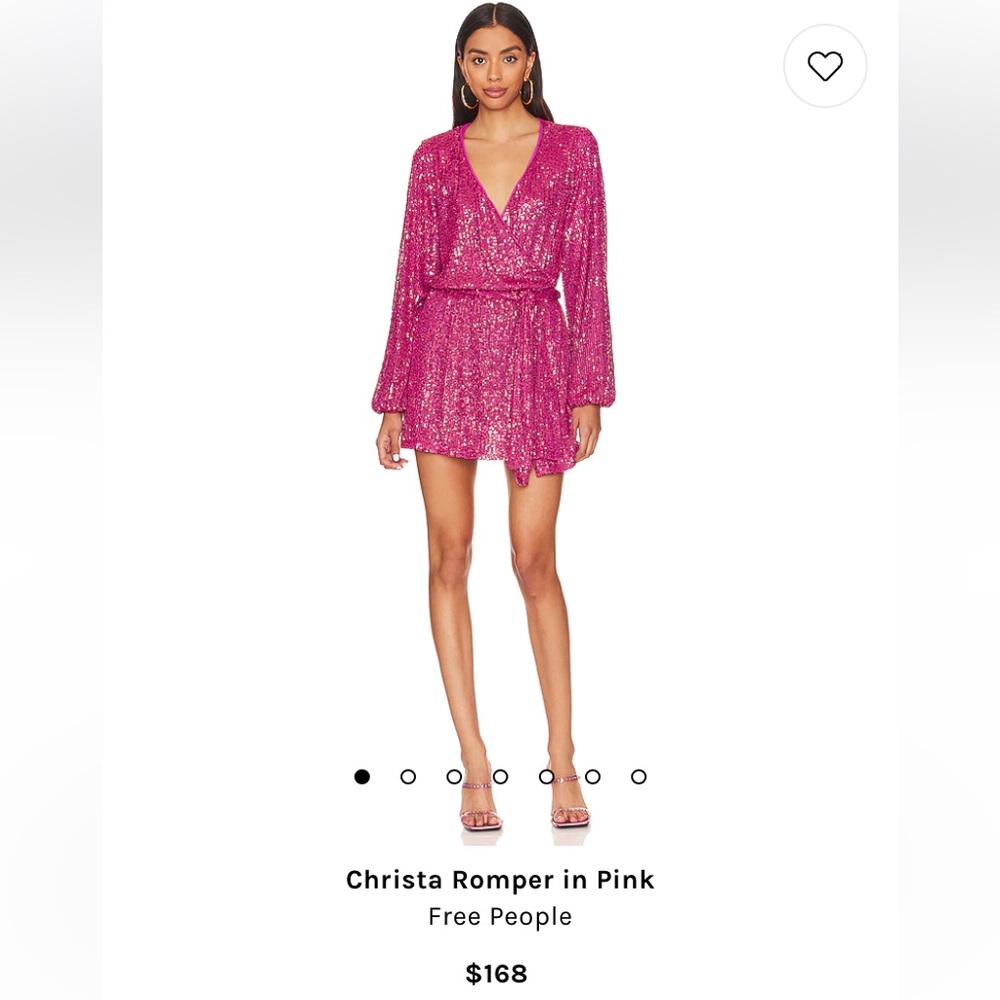 Free people sparkly pink Christa Romper